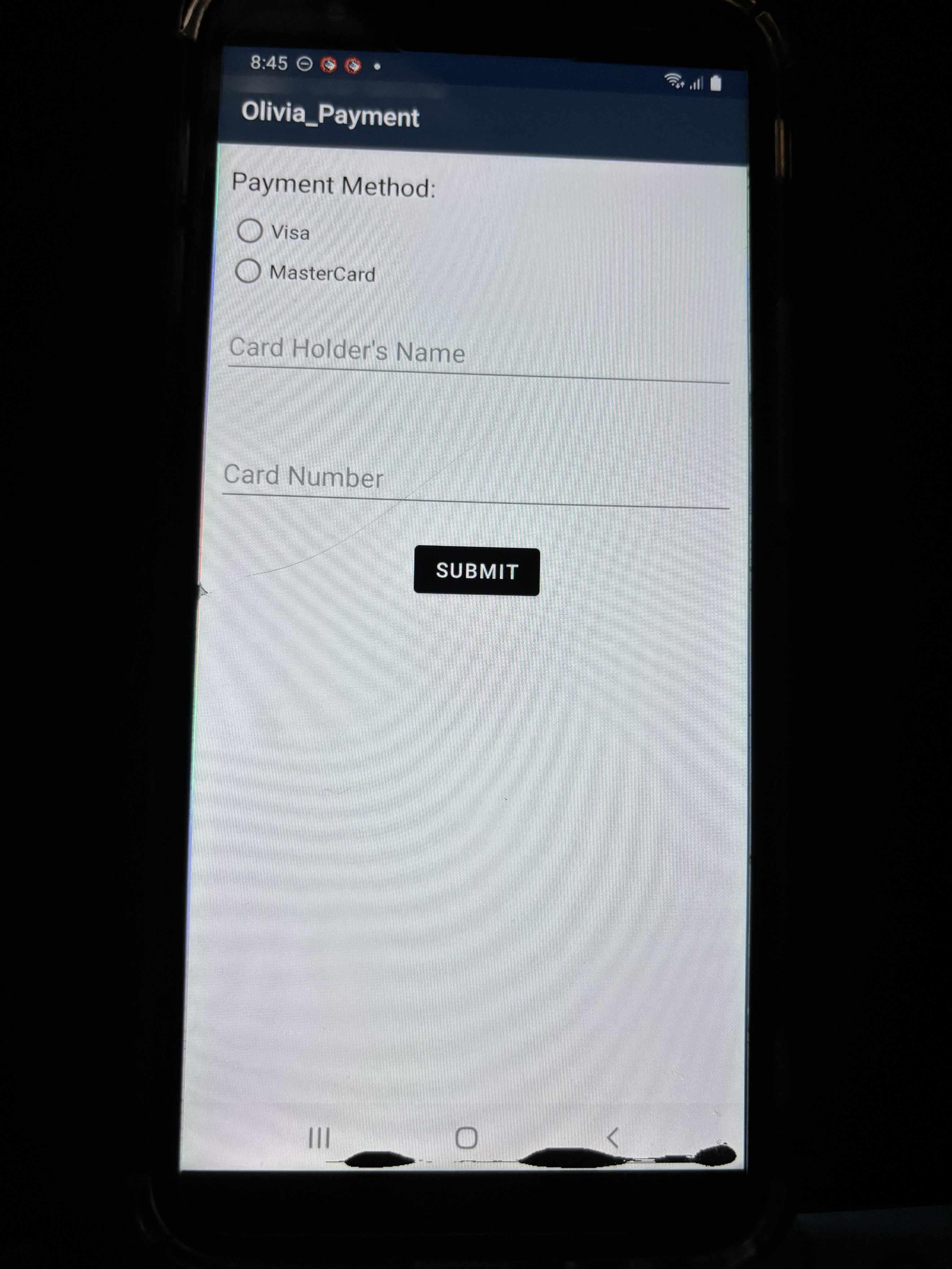 Checkout Screen